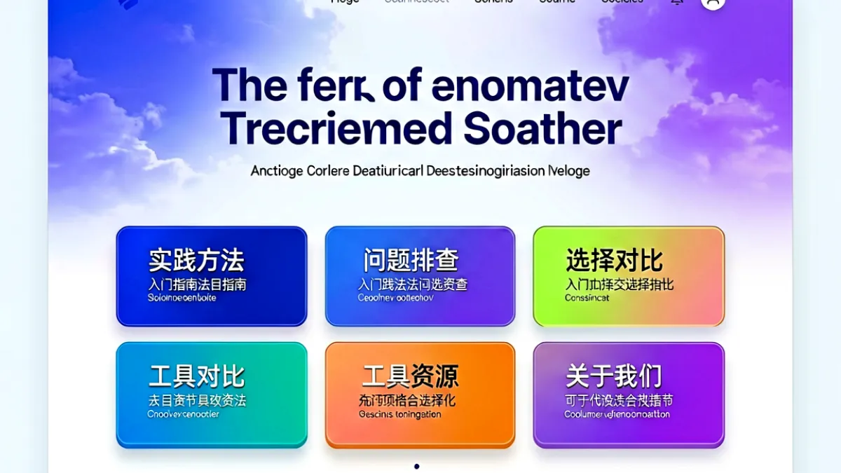jm官网首页导航界面展示：以靛青和紫色为主色调的简洁布局，包含入门指南、实践方法、问题排查等多个彩色卡片入口，整齐排列在白色背景上，整体风格专业清晰